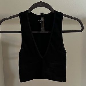 UO Black Out From Under Hailey Seamless Plunge Bra Top